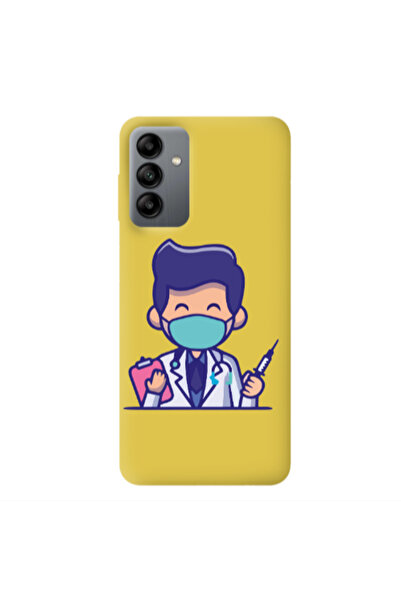 Other Samsung A04S Specialist Doctor Yellow Colored Silicone TPU Θήκη