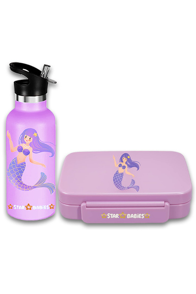 STAR BABiES - Lunch Box with 4 Compartments, BPA Free, Leak-Proof with Stainl...