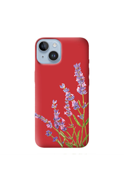 Other Apple iPhone 14 Plus Flowers 8 Red Colored Silicone TPU Θήκη