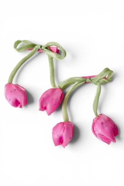 SHEKER HOME Accessories 1 Çift Lale Figürlü Pens Toka Kız Çocuk ve Bebek Saç ...