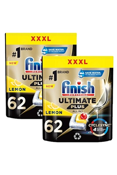 Finish Ultimate Plus Lemon Capsule Detergent pentru Mașina de Spălat Vase Aut...