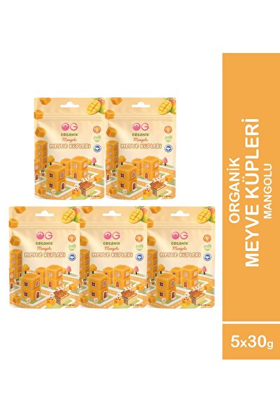 OG natural 5'li Organik Mangolu Meyve Küpleri (5 x 30 Gr)