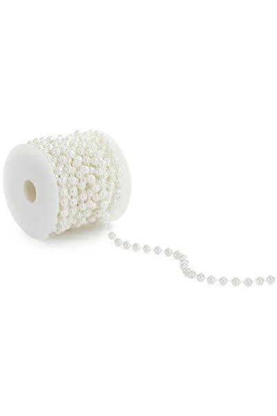 Partydeco Șirag de perle albe 8mm SZP2-070
