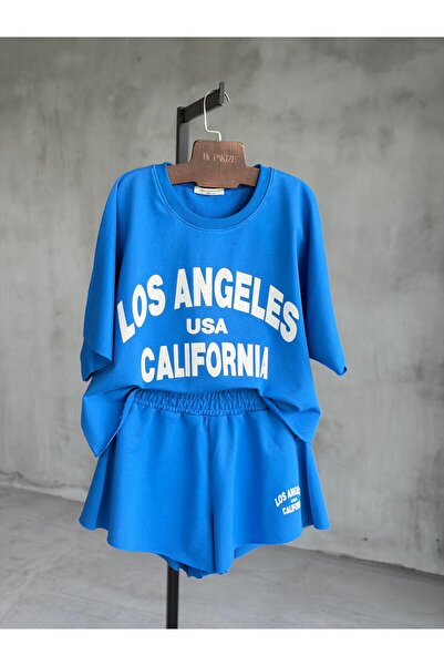By Pakize Los Angeles Yazı Baskılı Oversıze Takım
