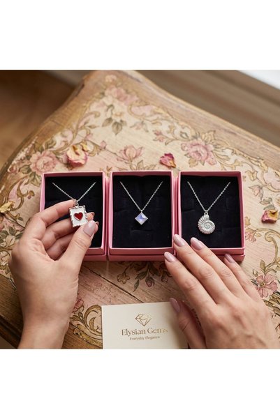 perry accessories 3 قطع من مجموعة قلادات فضية من الفولاذ المقاوم للصدأ، قلادة على شكل صدفة بحرية، مجموعة قلادات على شكل قلب