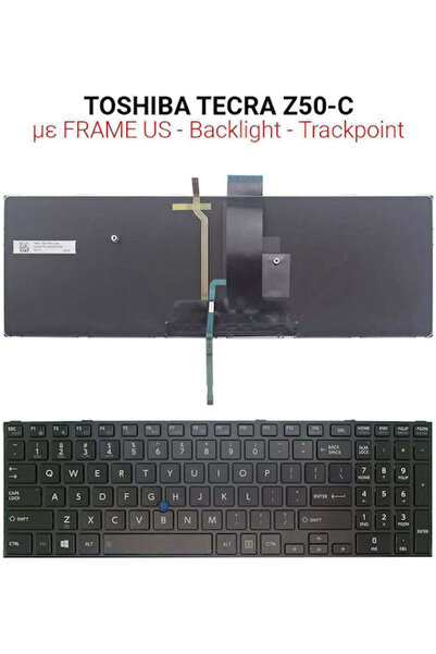 OEM Πληκτρολόγιο φορητού υπολογιστή για TOSHIBA TECRA Z50-C με πλαίσιο, φωτιζ...