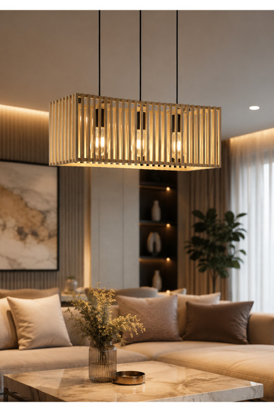 Grecia Rustic Chandelier Tropical Wood Multi-Place |   A Tranquil Tropical To...