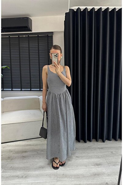 Özgece PÖTİKARELİ MAXİ ELBİSE