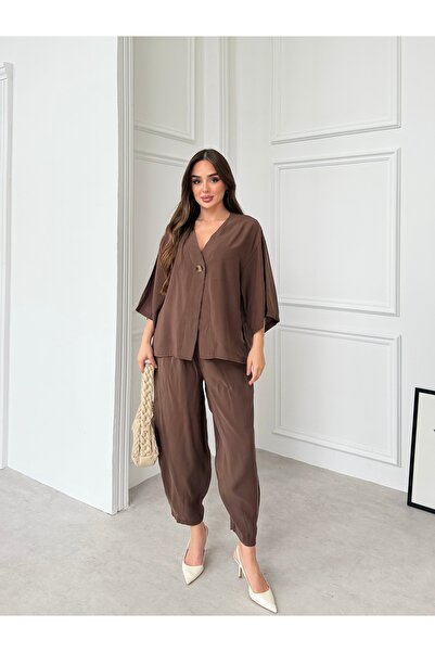 Aryesa butik 2068 reina takım modal kumas tiril tiril