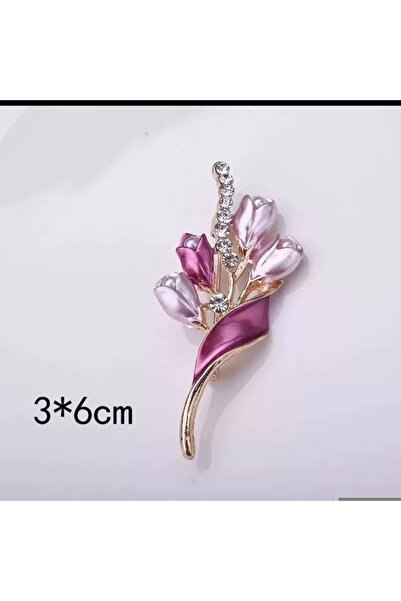 asc.home Yeni zarif çiçek broş 6 cm yükseklik
