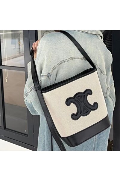 NO BRAND Large Capacity Bucket Bag with Classic Design