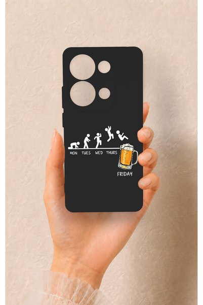 Vip Case Redmi Note 13 Pro 4g Compatible Fun Day Friday Patterned Silicone Case