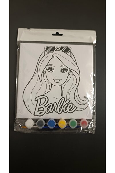 HOBİ BARBİE KAREKTERLİ TUVAL BOYAMA SETİ 20X20CM
