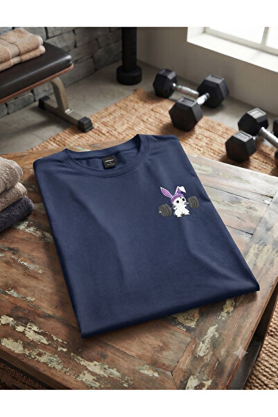 KOZİA OUTDOORS Women'S/Men's Unisex Weightlifter Rabbit Print Crew Neck Overs...