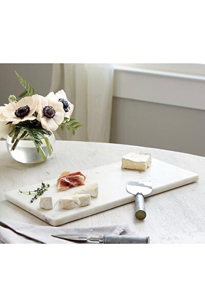 Empressco Stylish Marble Cheese and Presentation Plate Set 30X20 cm