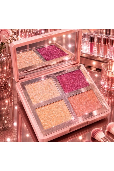 colier Four-In-One Blush and Highlighter Palette Featuring Four Harmonious Sh...