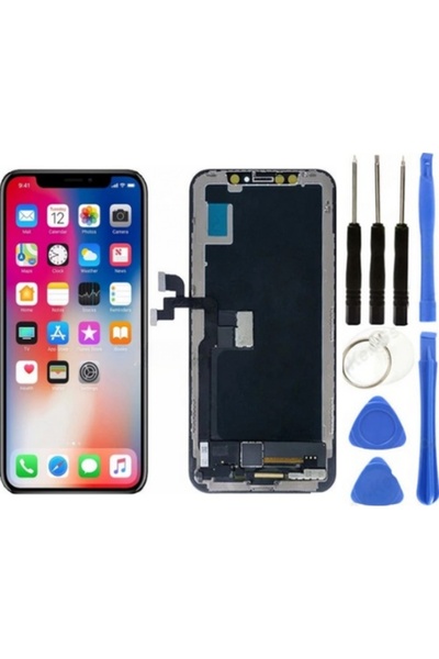 protechgsm Apple Uyumlu iPhone X Oled Lcd Dokunmatik Ekran + Tamir Seti Standart