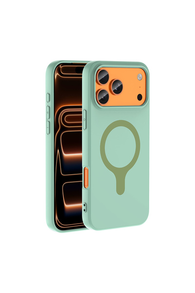 zore iPhone 17 Pro Max Kılıf Pastel Renkli MagSafe Kamera Yükseltili Silikon ERN