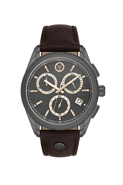 Valentino Orlandi Dark Brown Leather Watch for Men VO.1.10029-3