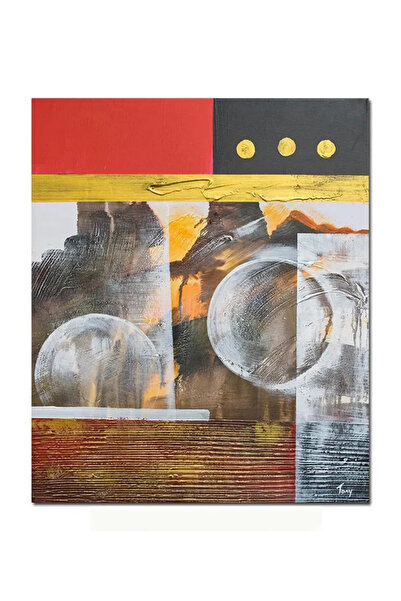artnova Ръчно рисувана абстрактна картина, Пътешествие в космоса 2, 60x50см м...