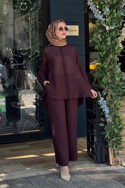 AlMarwah Pantolonlu Takım 101008T Bordo