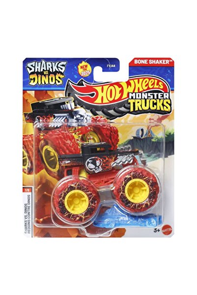 mattel Hot Wheels Monster Truck Mașină Bone Shaker Rechini vs Dinozauri Scară...