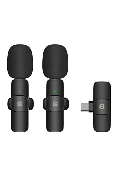 PULUZ Microfon lavalieră wireless tip C pentru telefoane și înregistrări audio