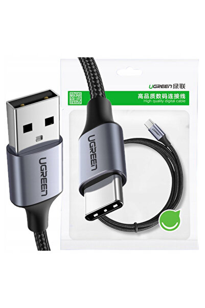 Ugreen Cablu de încărcare telefon USB-C QC3.0 de 2M cu mufă din aluminiu