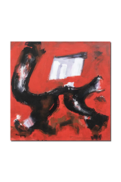 artnova Tablou abstract pictat manual, Confluente, 60x60cm pictura ulei pe pa...