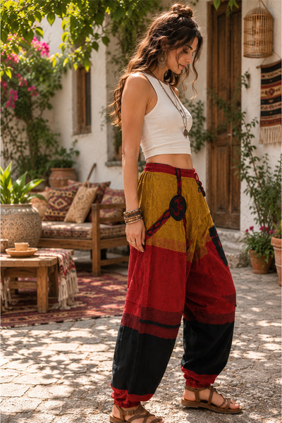 Miss Boheme Mustard Color Bohemian Ethnic Nepalese Shalwar