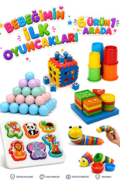 oruçoyuncak Eğitici Geometri şekiller + Sevimli Hayvanlar Bultak + Bultak Puz...