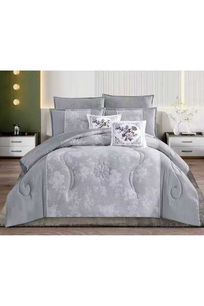 BIET ALMAFROSHAT New 8-Piece Quilted Flannel Sheet Set with Quilt Cover