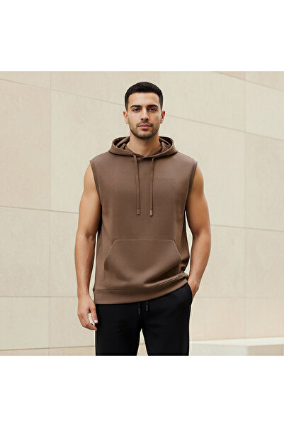 Love Pangolin Men Sleeveless Hoodie