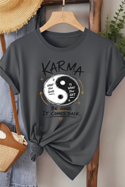 l'eivor Karma - Be Good Special Design Printed Women's Cotton T-Shirt