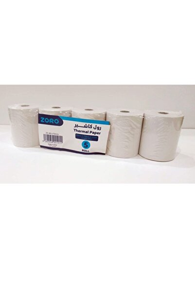 ZORO Thermal Cashier Roll 80Mm*70Mm*12Mm Length 37m Intensity 5 Pieces