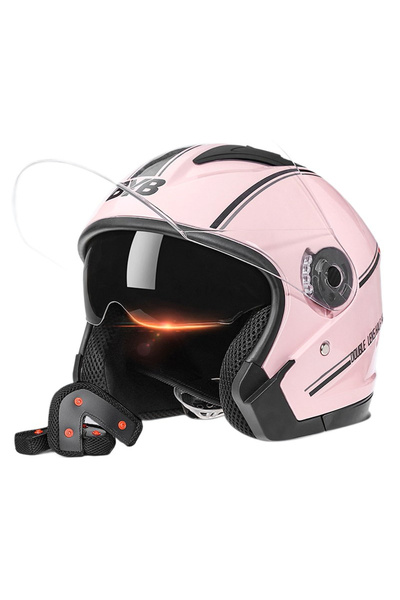 FIXATO Casca moto/scooter Italia, Vizor dublu, Protecție UV, Mărime universal...