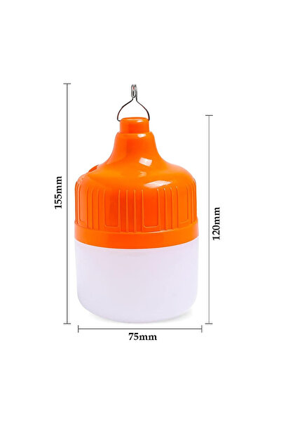 nelerbulurum Şarjlı 3 Modlu 30Watt 1200 Mah Gün Işığı Askı Kancalı El Feneri Kamp Lambası Bahçe Aydınlatma Kamp Karavan Köy Işıldak