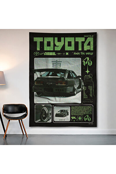 Geek Cultcha Toyota Ae86 Blueprint Wall Covering Wall Tapestry First Quality ...