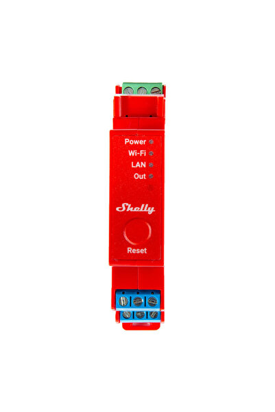 Shelly Releu Wi-Fi LAN Pro 1Pm cu 1 canal pentru șine DIN, control la distanță