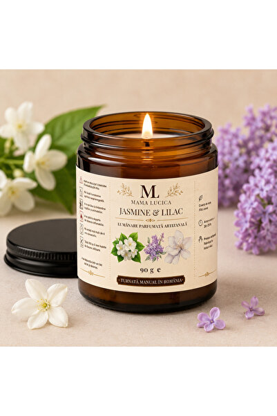 mama lucica Lumânare Parfumată Jasmine & Lilac 90 g |