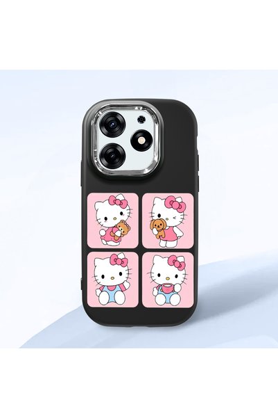 Hontinga Tecno Spark 10 Pro Compatible Case Camera Protector Black Silicone C...