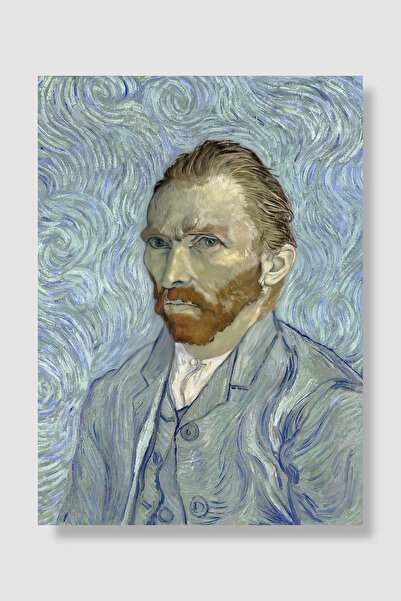 Luna Marissa Van Gogh poster, bradati autoportret, plava pozadina, impresioni...