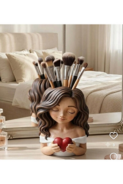 ps_studio.handmade Dekoratif Kız Figürlü Kalemlik – El Yapımı Tasarım olcu 12...