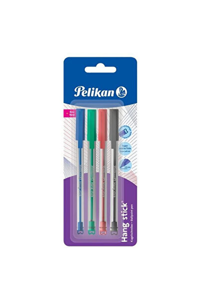 Pelikan Pix Hang Stick, varf 1 mm, corp transparent, Multicolor, 4 buc