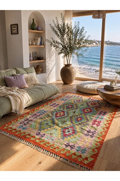 DOGANLAR ANTIQ MİRAS El Dokuma 59 Multy Kök Boya Yün Kilim-120x176