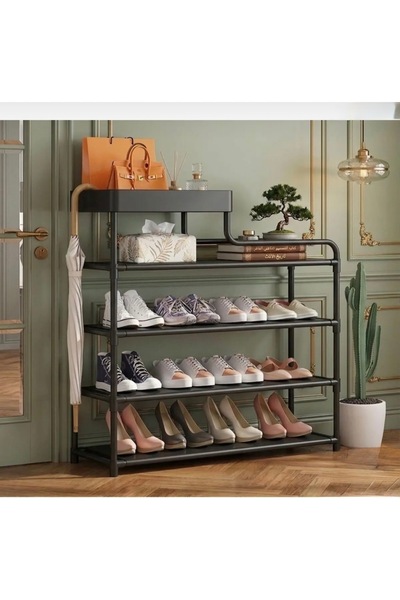 Binshihon Home Freestanding with 5-Door Shoe Storage Box