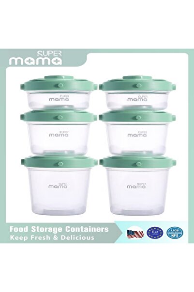 BYBEO 3 PCS Plastic Baby Food Storage Boxes Airtight Leak-proof with Measurem...