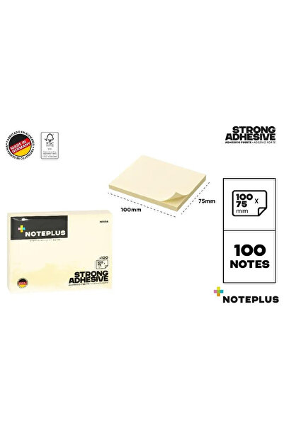 OEM Notite adezive MP Main Paper 100x75 mm, adeziv puternic, hartie FSC, Galb...