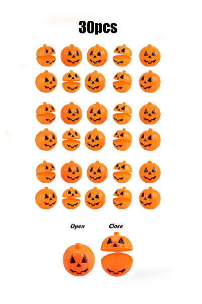 GGEROU 30Pcs Halloween Pumpkin Candy Boxes, 6CM Mini Pumpkin Candy Storage Bo...