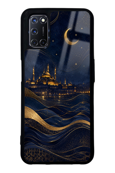 Spoyi Oppo A52 Golden Crescent Bosphorus Tasarımlı Glossy Telefon Kılıfı